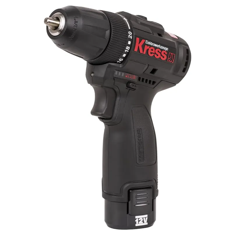 Дрель-шуруповерт KRESS KU202 12V аккумуляторная бесщеточная — детальное фото