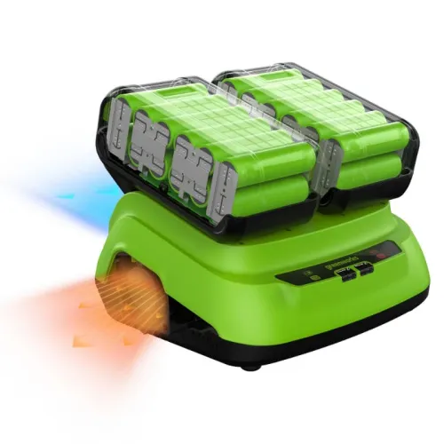 Ультрабыстрое двойное зарядное устройство Greenworks G24X2C8 24V 2958807 (8 A) — детальное фото