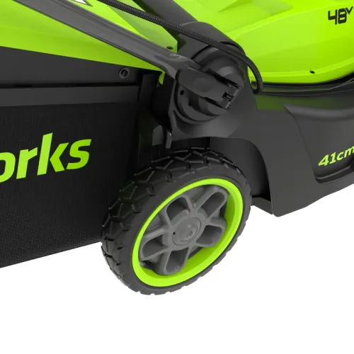 Газонокосилка Greenworks GD24X2LM411 2х24V 2520907 (41 см) бесщеточная аккумуляторная — детальное фото