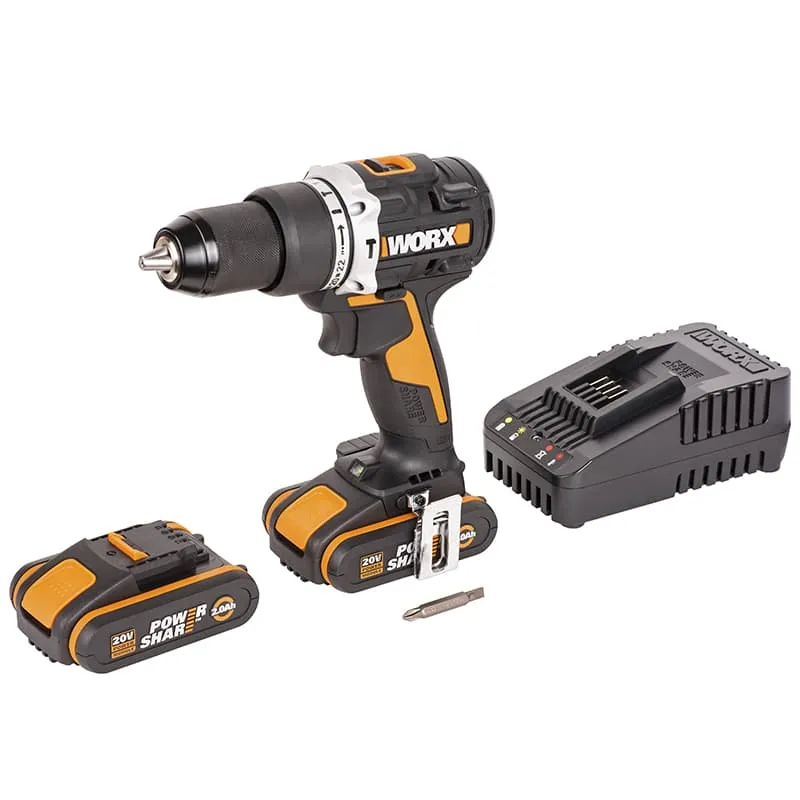 Дрель-шуруповерт ударная WORX WX352 20V 60Нм аккумуляторная бесщеточная — детальное фото