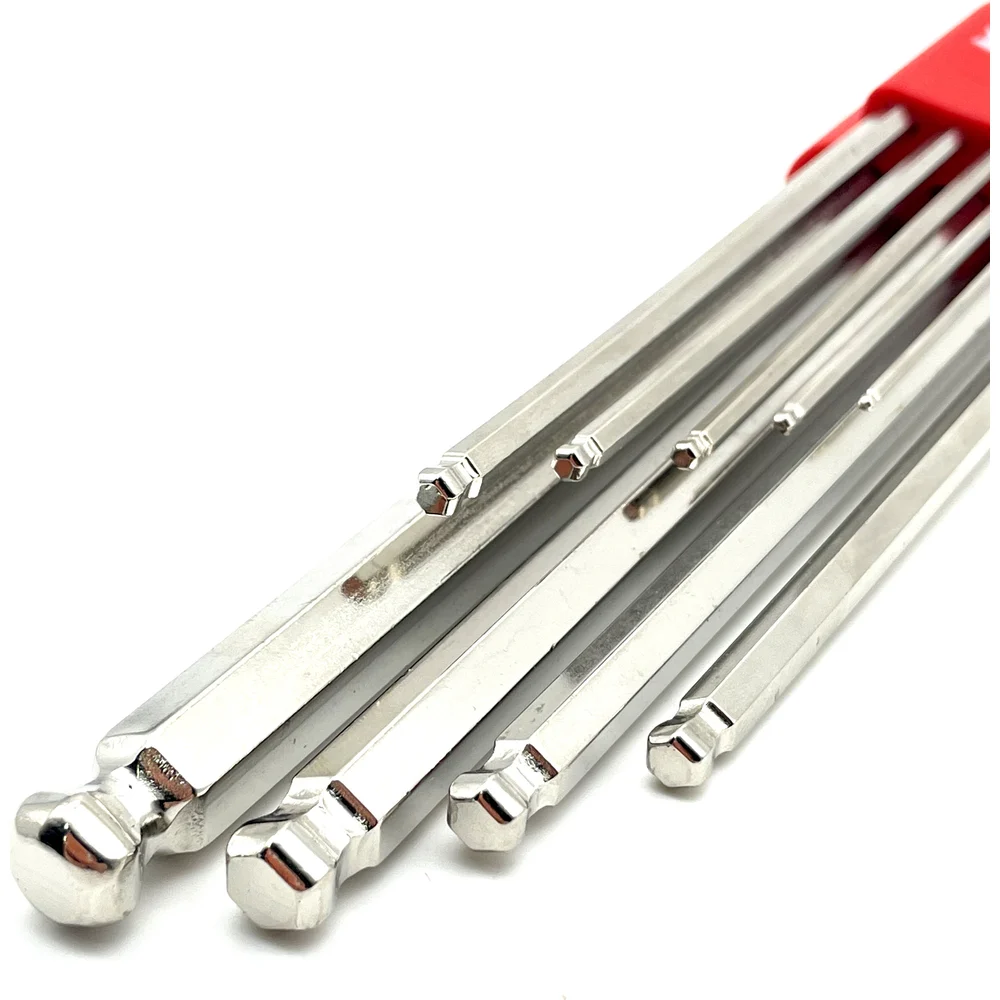 Набор Г-образных шестигранных удлиненных ключей Felo с шаровым окончанием, HEX 1,5-10,0, 9 шт. 36500911 — детальное фото