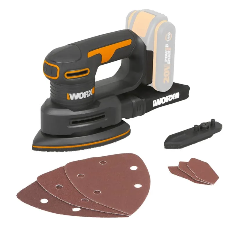 Виброшлифмашина WORX WX822 20V аккумуляторная — детальное фото