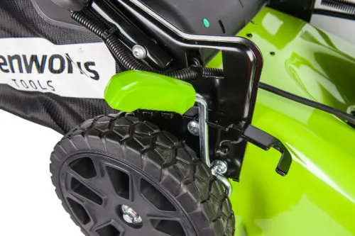 Газонокосилка самоходная Greenworks GD60LM46SP 60V 2502907 (46 см) бесщеточная аккумуляторная — детальное фото