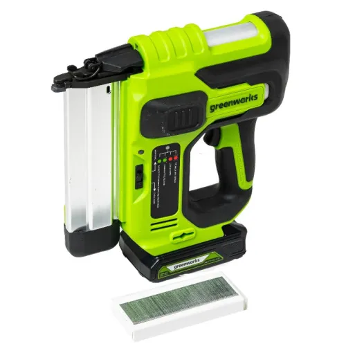 Гвоздезабивной пистолет Greenworks GD24BN 24V 3400707 бесщеточный аккумуляторный — детальное фото