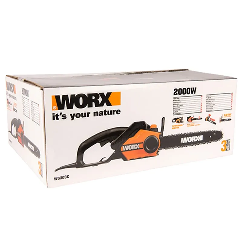 Пила цепная WORX WG303E 220V 2000Вт 40см электрическая — детальное фото