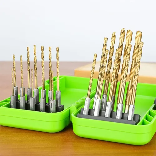 Набор сверл HSS-TiN 1,5-8,0 мм с шестигранным хвостовиком в кейсе Greenworks 2943907 (22 шт.) — детальное фото