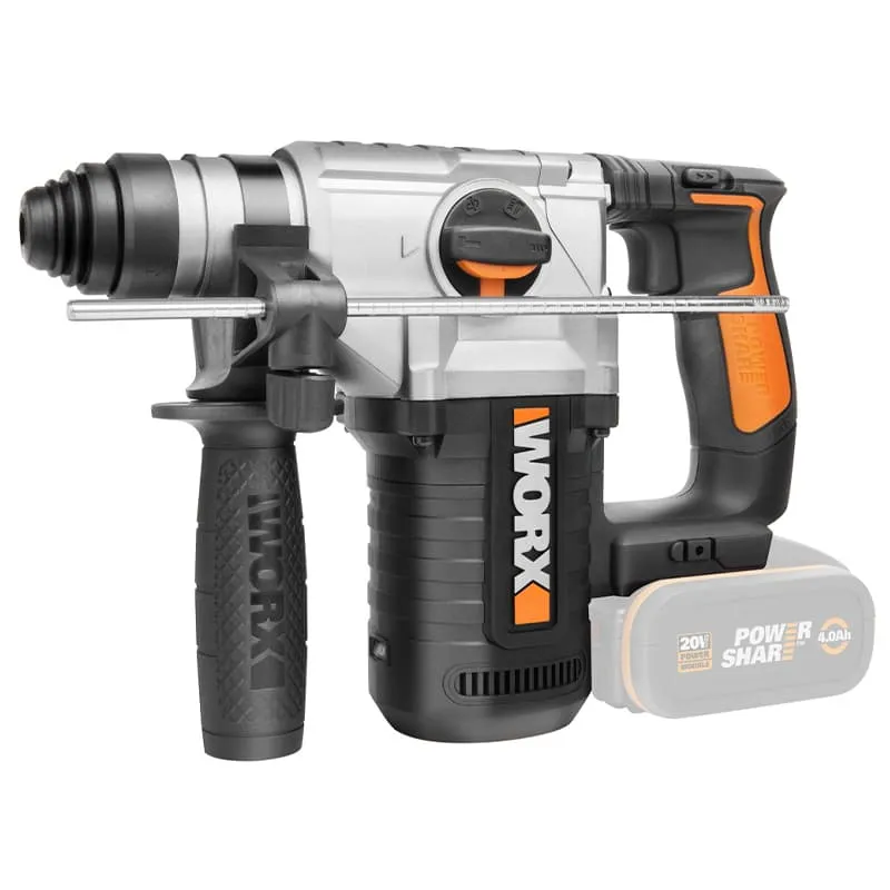 Перфоратор роторный WORX WX392 20V 2,2Дж аккумуляторный — детальное фото