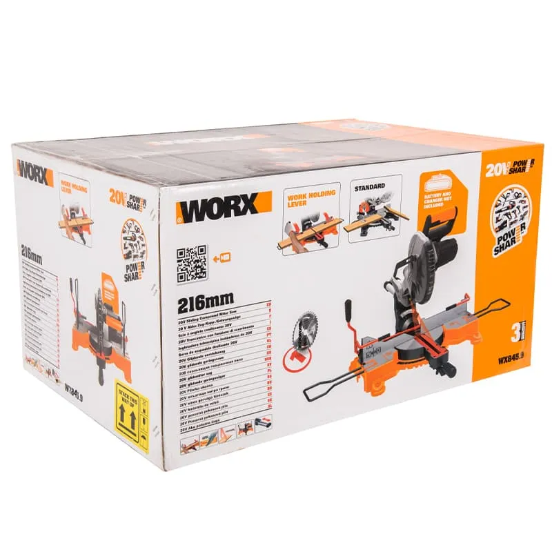 Дисковая торцовочная пила WORX WX845 20V аккумуляторная — детальное фото