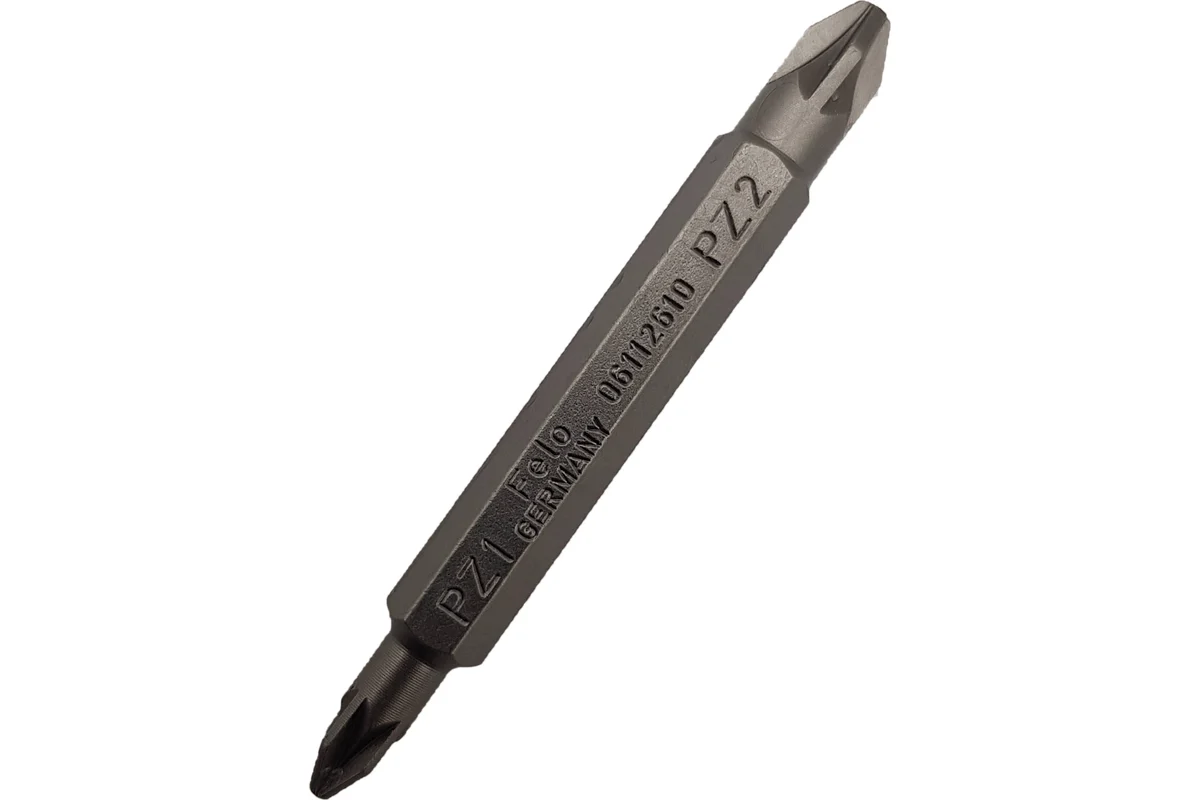 Бита двухсторонняя серия Industrial PZ1/PZ2, 60 мм Felo 06112610 — детальное фото