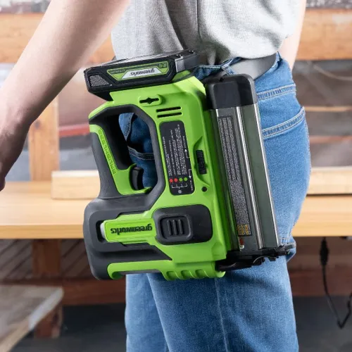 Гвоздезабивной пистолет Greenworks GD24BN 24V 3400707 бесщеточный аккумуляторный — детальное фото