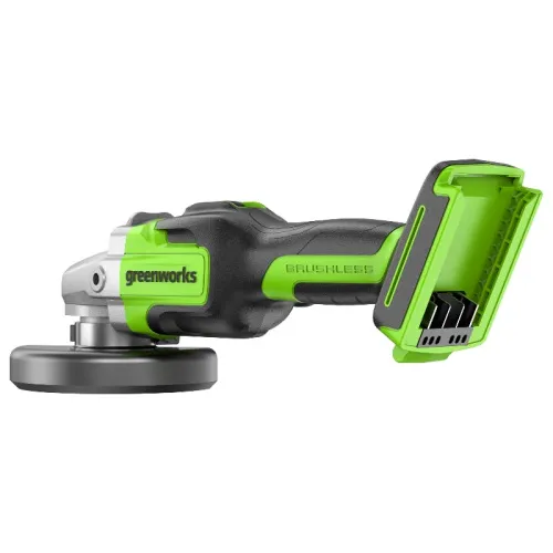 Угловая шлифмашина (болгарка) Greenworks GD24AG 24V 3200207 (125 мм) бесщеточная аккумуляторная — детальное фото