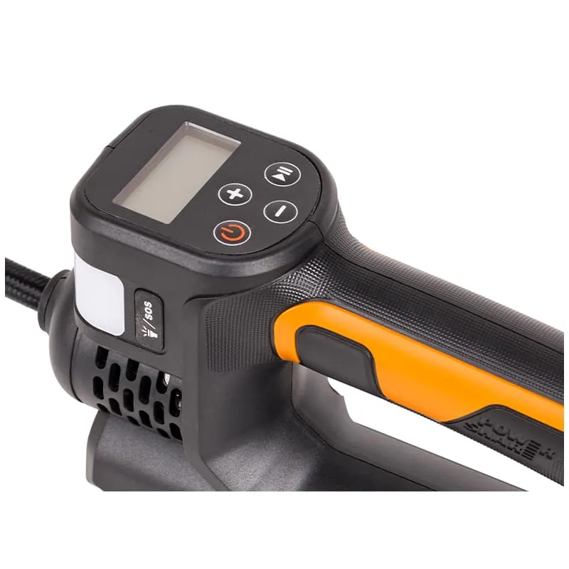 Насос с фонарем для автомобиля WORX WX092 20V аккумуляторный — детальное фото