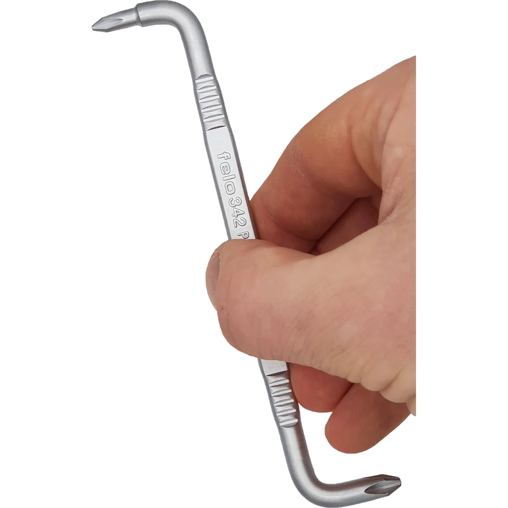 Отвертка Felo двусторонняя изогнутая, Z-образная, PH1-PH2 34212000 — детальное фото