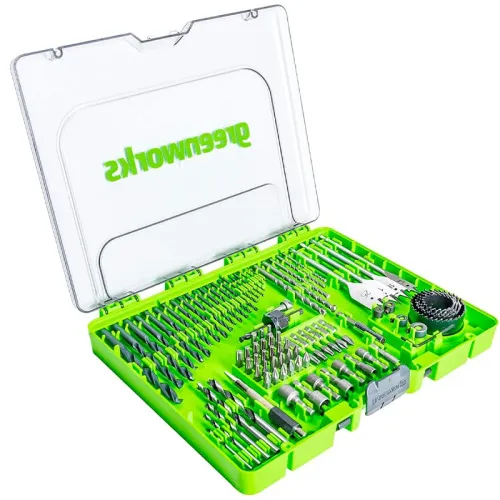 Набор сверл, бит и коронок в кейсе Greenworks 2944607 (90 шт.) — детальное фото